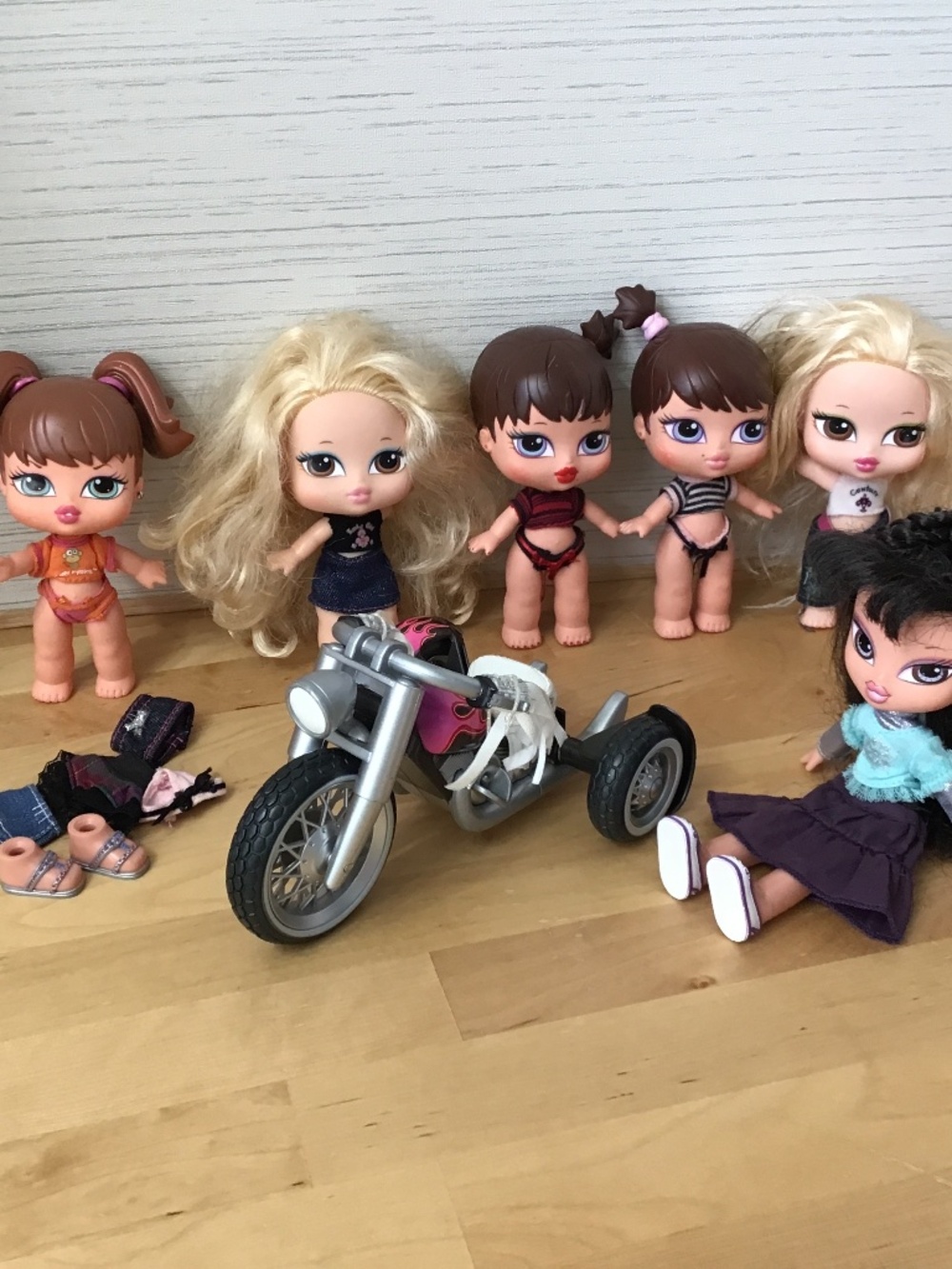 Bratz Dolls and Motorcycle